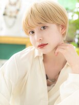 カバーヘア ブリス 上尾西口店(COVER HAIR bliss) ハイトーンカラー外国人風小顔丸みショートc5上尾10代20代30代