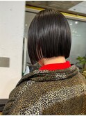 ぱつっとボブ切りっぱなしボブ顎ラインボブ
