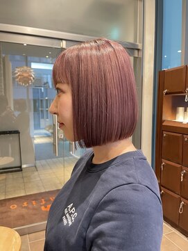 エルサフィロ ヨドヤバシ(el zafiro yodoyabashi) ボブ ハイトーンピンクラベンダー