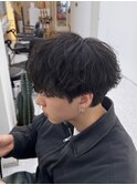波巻きスパイラルパーマメンズマッシュパーマツイストパーマ