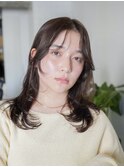 ◎韓国ヘアー顔周りレイヤーボブミディアムおくれ毛前髪万代新潟