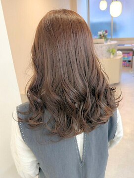 エトレ(etore) 【ブリーチなしダブルカラー】シアーブラウン/巻き髪スタイル