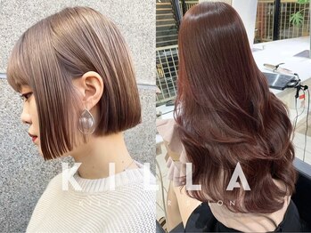 KILLA 渋谷 ブリーチなしダブルカラー/白髪ぼかしハイライト/髪質改善トリートメント