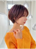 大人ガーリー/ダークアッシュ/似合わせカット/レイヤーショート