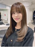 透明感カラーアッシュグレージュレイヤーカット髪質改善