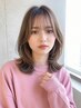 【デザインカラー】カット+髪質改善カラー+透明感ハイライト￥15,400→