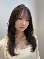 ロンドアンメゾン 原宿(Lond un Maison.)&nbsp;ダークパープル/クラゲカット/顔周りレイヤー/ミルクブラウ0805