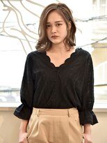 ヘアーリゾートテラス(hair resort terrasse)&nbsp;大人かわいいミニマムボブヴェールウェーブ3Dカラーブルージュ