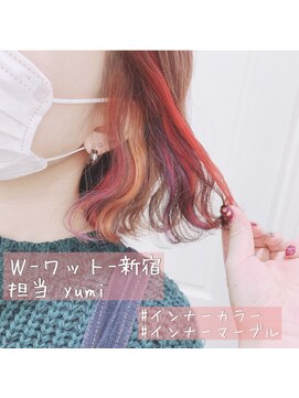 ワット 新宿店 【W-ワット-新宿店 yumi】マーブルイヤリングカラー