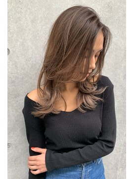 トルネード(TORNADO) ミディアムレイヤーハイライトバレイヤージュココア