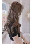 silky beige+顔まわりレイヤーカット