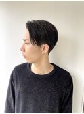 サイドパート×黒髪