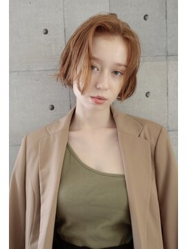 ビューバイネオリーブ 用賀店(Beau'r by neolive) ミニウルフインナーカラー韓国マッシュくすみブルーテラコッタ