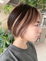 フラッグ ヘアー 天神西通り店(Flag HAIR) インナーカラー　ホワイトベージュ　シンプルベージュ