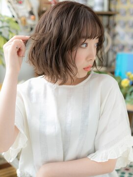 カバーヘアアンドスパ ブリス 浦和(COVER HAIR&SPA bliss) ★短めバングオン眉くせ毛風ゆるふわボブパーマ20代30代★10!
