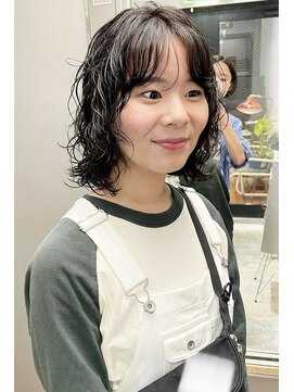 ナループロアボタン(Nalu pu loa BOTAN) ボブパーマ/黒髪パーマ/切りっぱなしボブ/ショートボブ