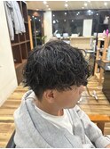 波巻きパーマ