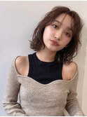 くしゅパーマ ゆるパーマ ベージュブラウン