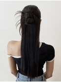 韓国ヘア ハーフアップカチモリヘアアレンジ