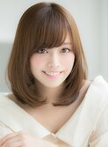山村/小顔ワンカール/縮毛矯正/ミディアムヘア/前髪パーマ東銀座