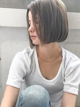 ラフヘアデザイン(Raf hair design) 大人ボブミニボブショートボブハイライトインナーカラー30代