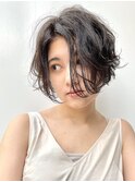 ショートボブパーマ/外国人風パーマ/大人ヘア