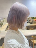 サンクマーケット 渋谷(cinq MARKET) 渋谷ブリーチカラータッセルボブ顔周りレイヤー切りっぱなしボブ