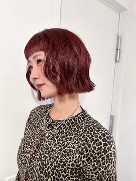 ロビー 表参道(ROBBY) 大人ボブ/おしゃれボブ/ボブ/ワインレッド/10代20代30代/表参道