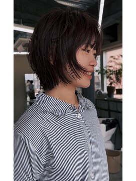 エスキス(ESQUISSE) レイヤーカット/暖色系カラー