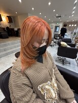 アグ ヘアー ナッツ 秦野店(Agu hair nuts) ハッシュカット×パッションオレンジ