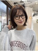 レイヤーボブ ボブ ミニボブ 切りっぱなしボブ
