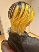 ヘアデザインフルーヴ(hair design fleuve)&nbsp;ウルフイエローカラー