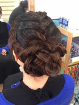 ロカット サロン(Roquat Salon) 編み込みアップスタイルアレンジ【ヘアセット　立川/立川南】