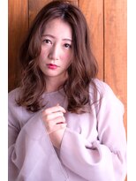 オリーブフォーヘアー(olive For hair) センターパート×無造作カール【olive for hair】
