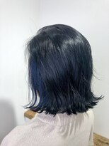 フォーク(FOLK)&nbsp;KASUMI 切りっぱなし×インナーカラー ネイビー 【FOLK 恵比寿】