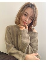 シェノン 西梅田(CHAINON)&nbsp;前髪/レイヤーカット/ショートボブ/ハイトーン/グレーベージュ