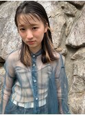 【oasisマミ】ウェットミディインナーベージュシースルーバング