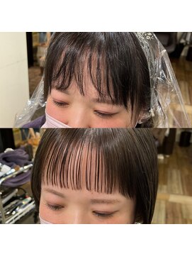 カシュカシュ(cache cache) 前髪　酸性ストレート　用賀