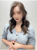 2wayバング韓国前髪シースルーセミロングヨシンモリ大人美人