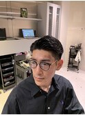 メンズビジネスショートフェードアップバングF