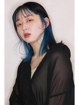 ブランシェ(branche) 【1ミリにこだわるカット】/インナーカラー×ターコイズブルー