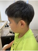 キッズサマーカット　ツーブロック　束感　マッシュ　ショート