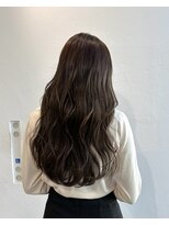 ザザアオヤマ(ZA/ZA AOYAMA) ぷつっとロング/オリーブベージュ/ゆるふわ巻き