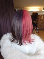 アットゼー(@z)&nbsp;ラベンダーグレージュとピンクのハーフ＆ハーフ