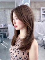 フィヴェント(Fivent)&nbsp;メルティカラー似合わせカットフェミニンロング韓国レイヤー