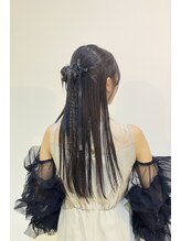 ノマド(nomad) ハーフアップヘアアレンジ