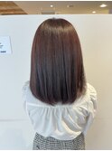 イルミナカラー　ピンクブラウン　ツヤ髪スタイル