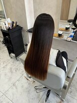 キング(K!ng)&nbsp;縮毛矯正髪質改善ハイライトレイヤーカット枚方美容室エクステ