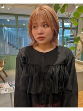 アンアームズ(ann ARMS) くびれボブ×柔らかピンクホワイトベージュ