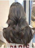 フェミニンカール大人ヘアモテ髪前髪パーマオフィスヘア